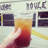 The New in NOLA crew had several cup of the tasty mint-orange iced tea from Beignet Roule. (photo by Carlie Kollath Wells/New in NOLA)