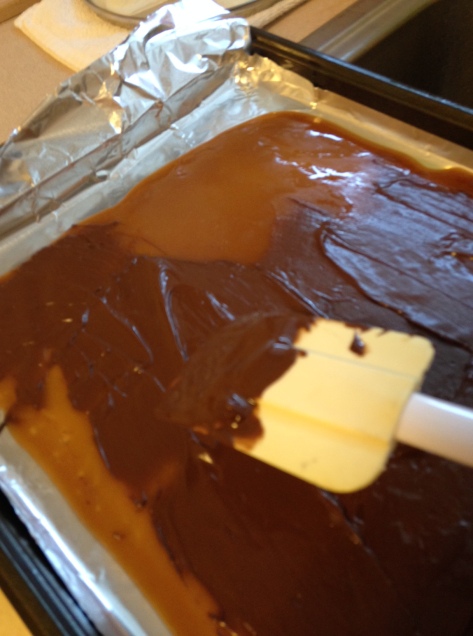 how to make chocolate-dipped buttercrunch candy (photo by Patsy R. Brumfield, Southfacin' Cook)